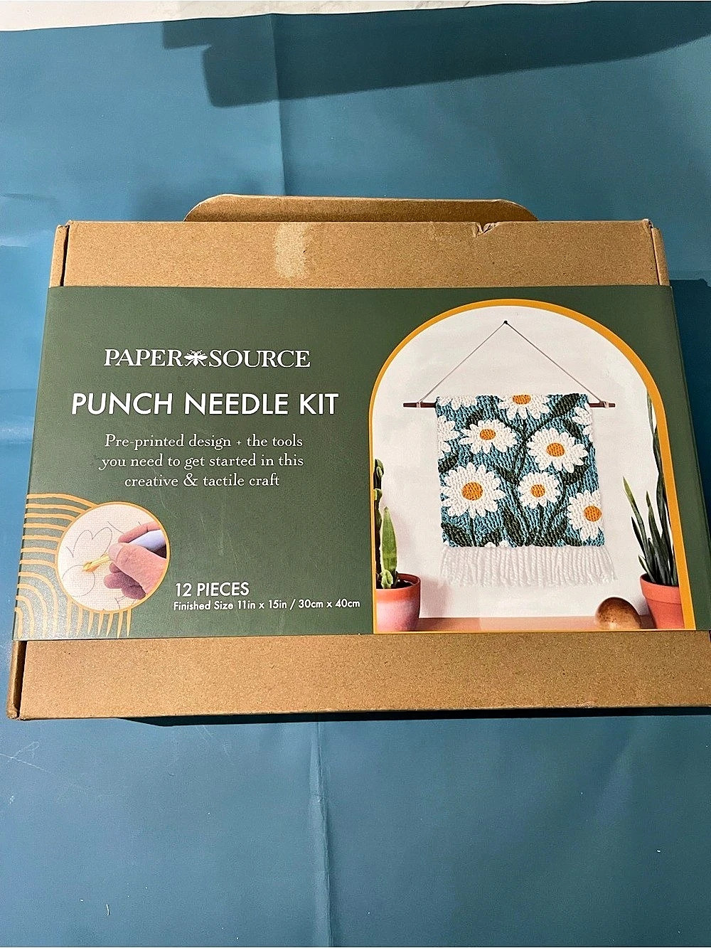 Paper Source Daisy Punch Needle Kit Wall Hang Floral